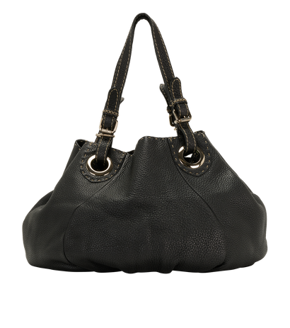 Selleria Pomodorino, &pound;295, Handbags, Black, Leather, Front view